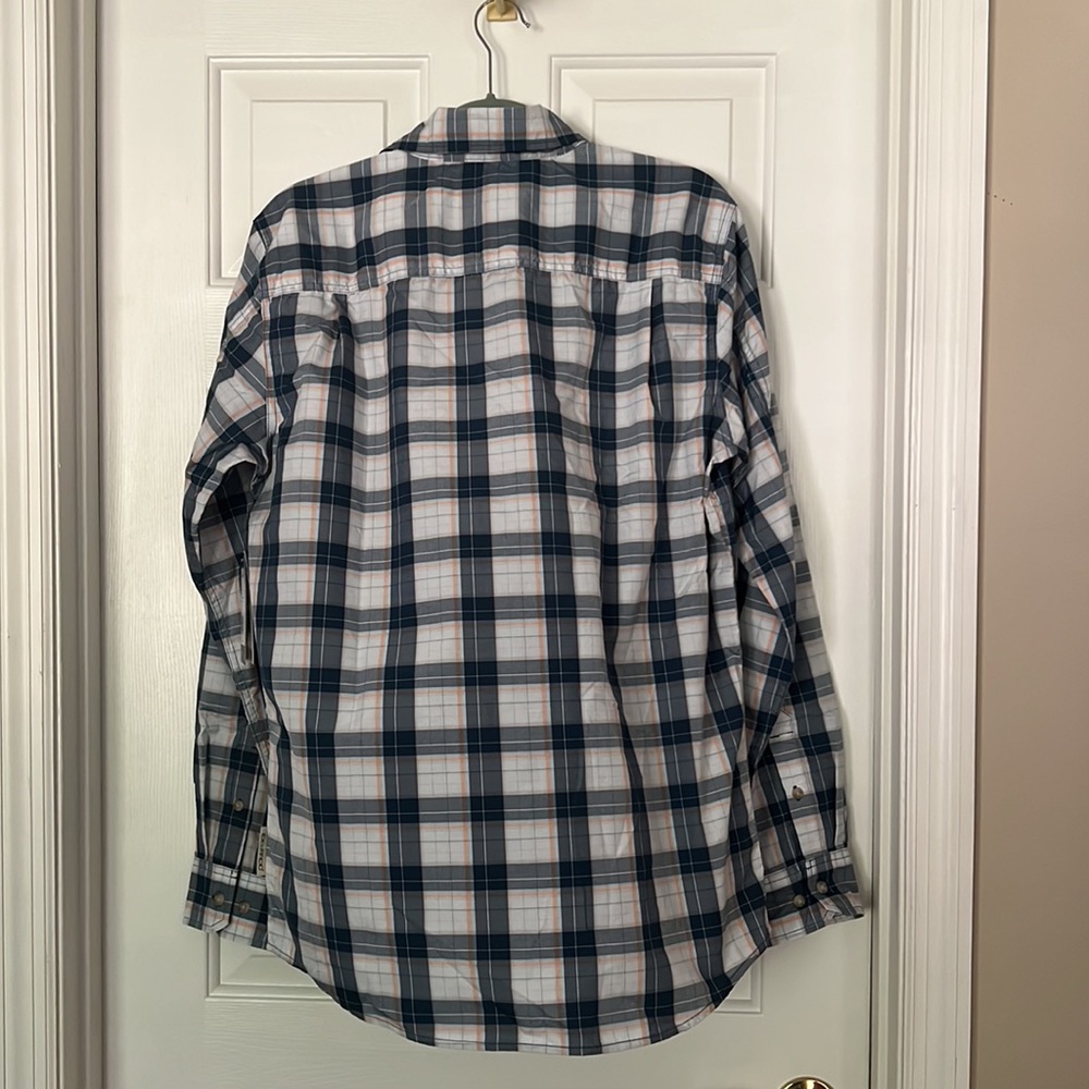 NWT Exofficio Men’s Bugsaway, blue plaid long sleeve  shirt, size Medium - Picture 2 of 9